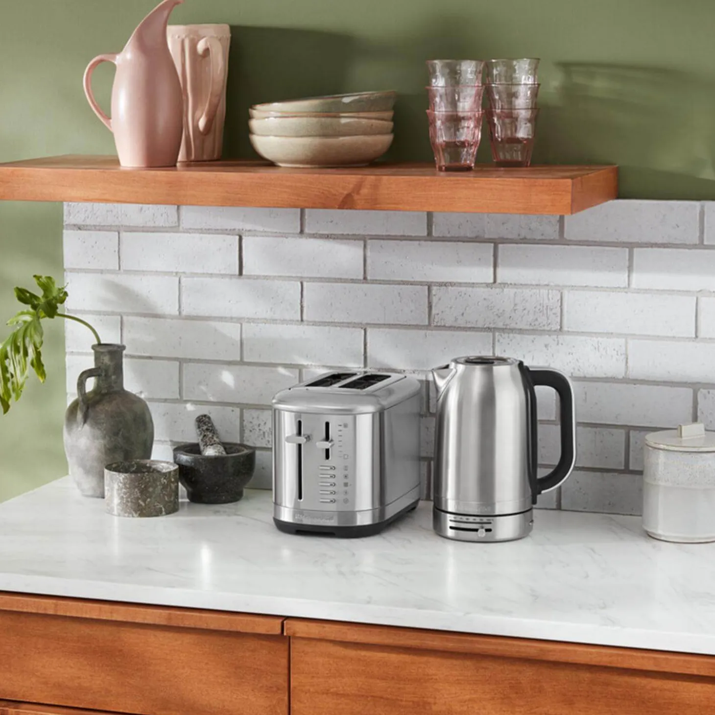 KitchenAid Variable Temperature KEK1701BSX 1.7 Litre Kettle - Brushed Stainless Steel