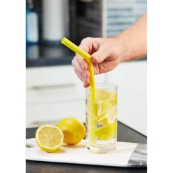 KitchenCraft Silicone Drinks Straws & Brush - Set of 6