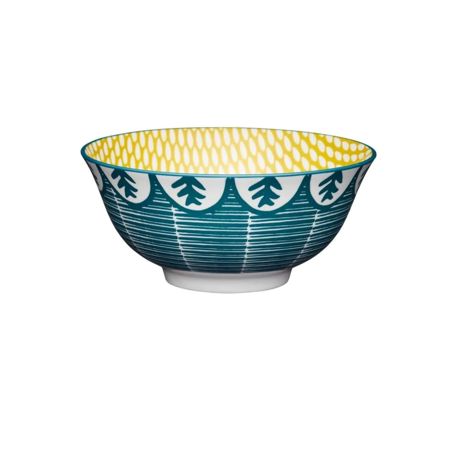 Kitchencraft Stoneware Bowl - Leafy Green