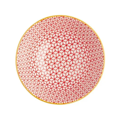 Kitchencraft Stoneware Bowl - Geometric Blue
