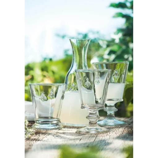 La Rochere Bee Embossed Clear Glass Footed Mini Bowl - 10cm