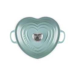 Le Creuset Cast Iron Heart Shape Casserole Dish - Sea Salt