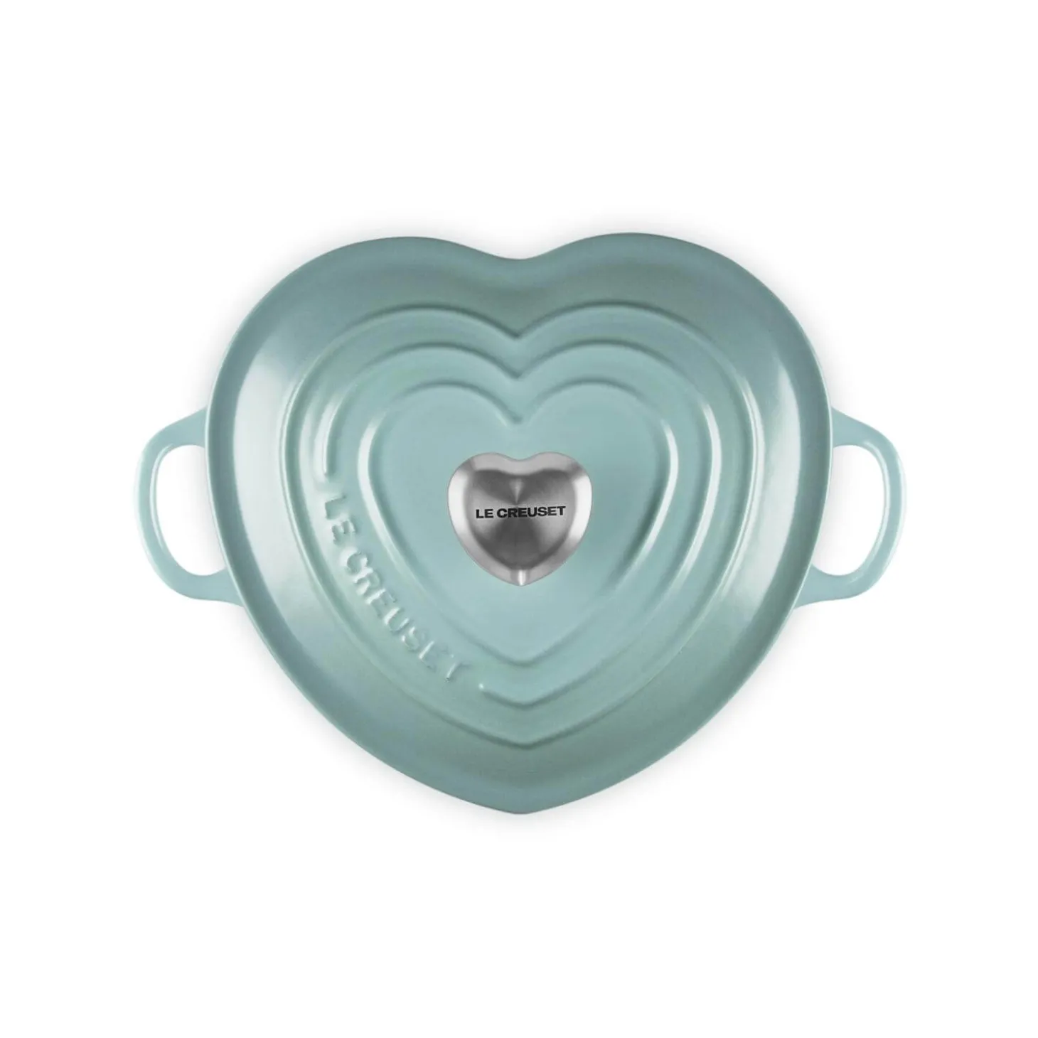 Le Creuset Cast Iron Heart Shape Casserole Dish - Sea Salt