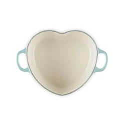 Le Creuset Cast Iron Heart Shape Casserole Dish - Sea Salt