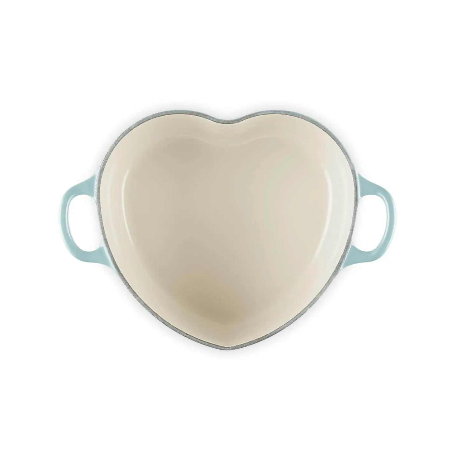 Le Creuset Cast Iron Heart Shape Casserole Dish - Sea Salt