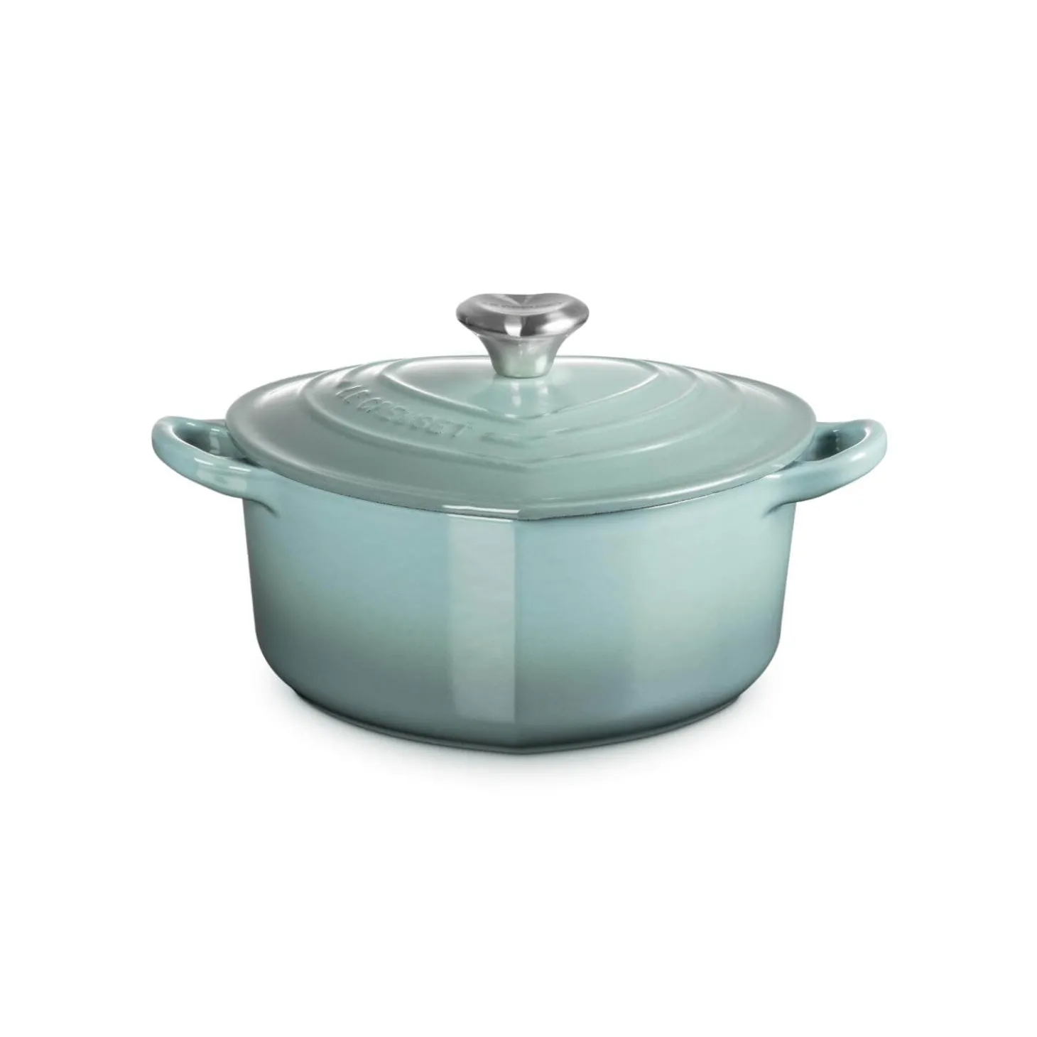Le Creuset Cast Iron Heart Shape Casserole Dish - Sea Salt