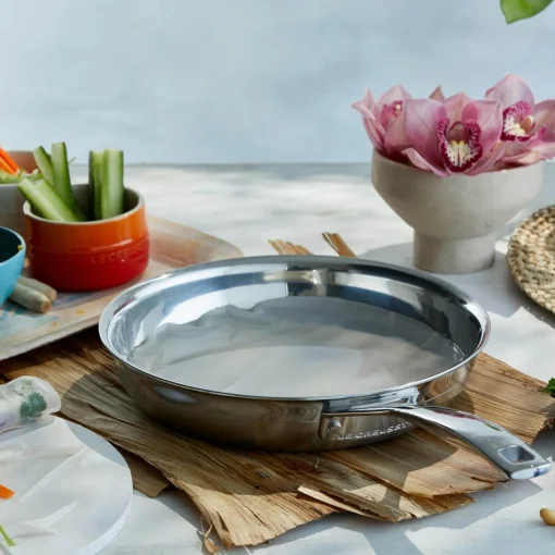 Le Creuset Classic 3-Ply Stainless Steel 24cm Uncoated Frying Pan