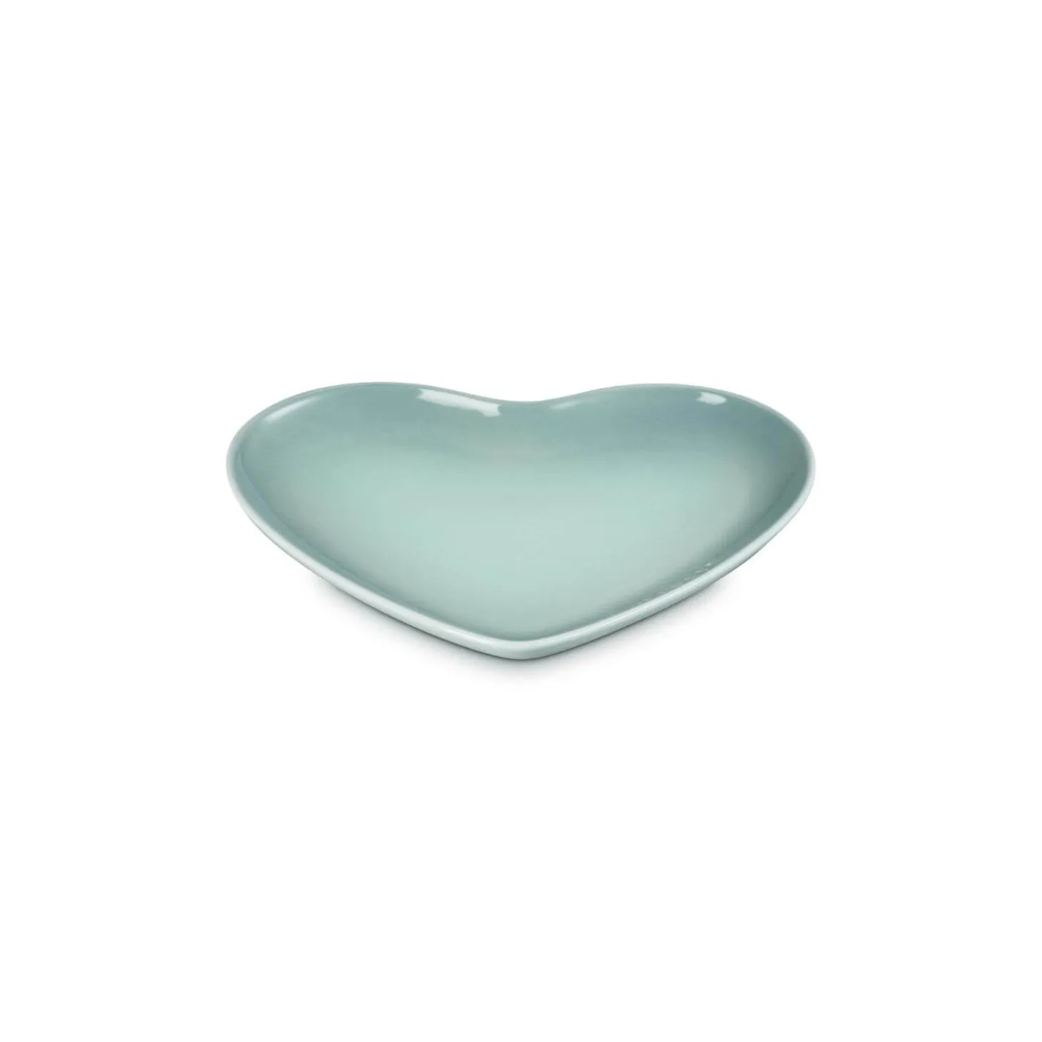Le Creuset 23cm Heart Stoneware Plate - Sea Salt