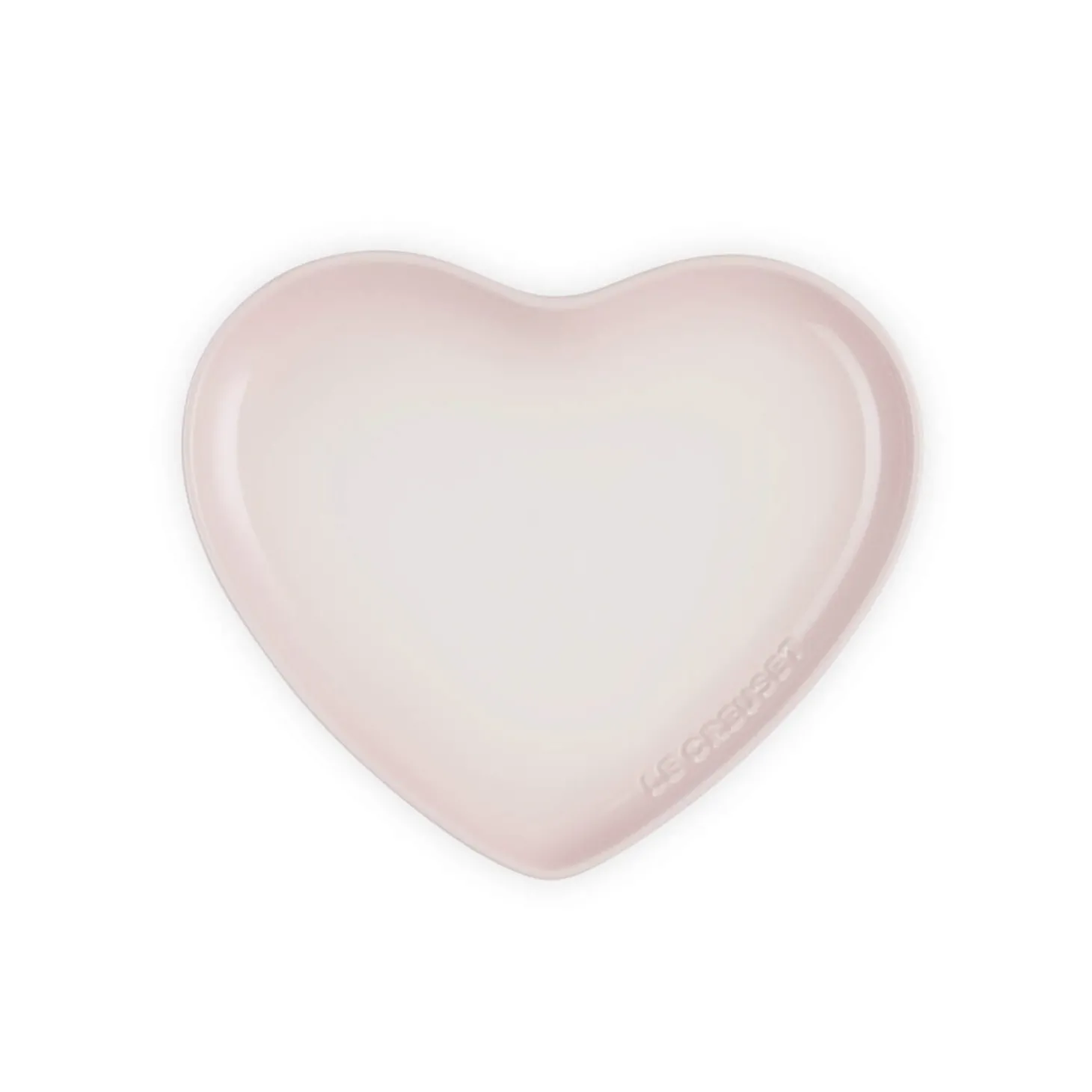 Le Creuset 23cm Heart Stoneware Plate - Shell Pink
