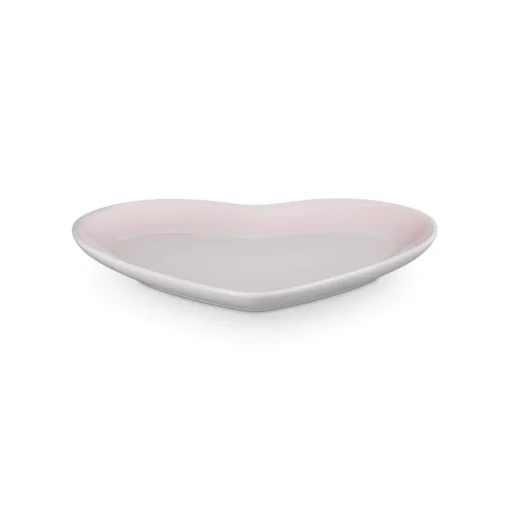 Le Creuset 23cm Heart Stoneware Plate - Shell Pink