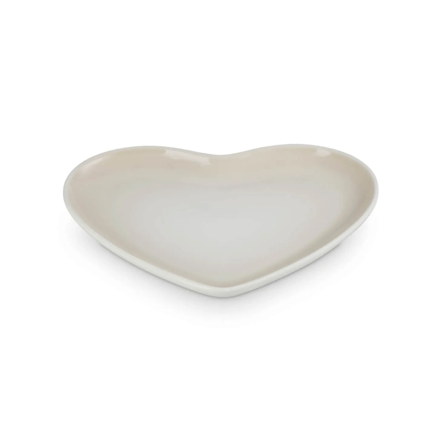 Le Creuset 23cm Heart Stoneware Plate - Meringue