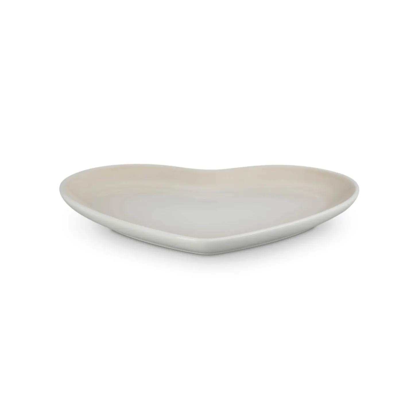 Le Creuset 23cm Heart Stoneware Plate - Meringue