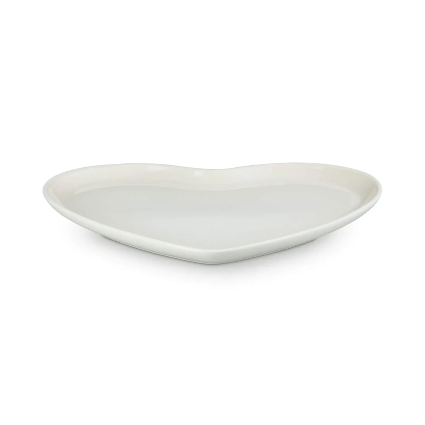 Le Creuset 32cm Heart Stoneware Serving Platter - Meringue