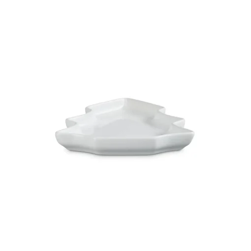 Le Creuset 19cm Stoneware Christmas Tree Plate - White
