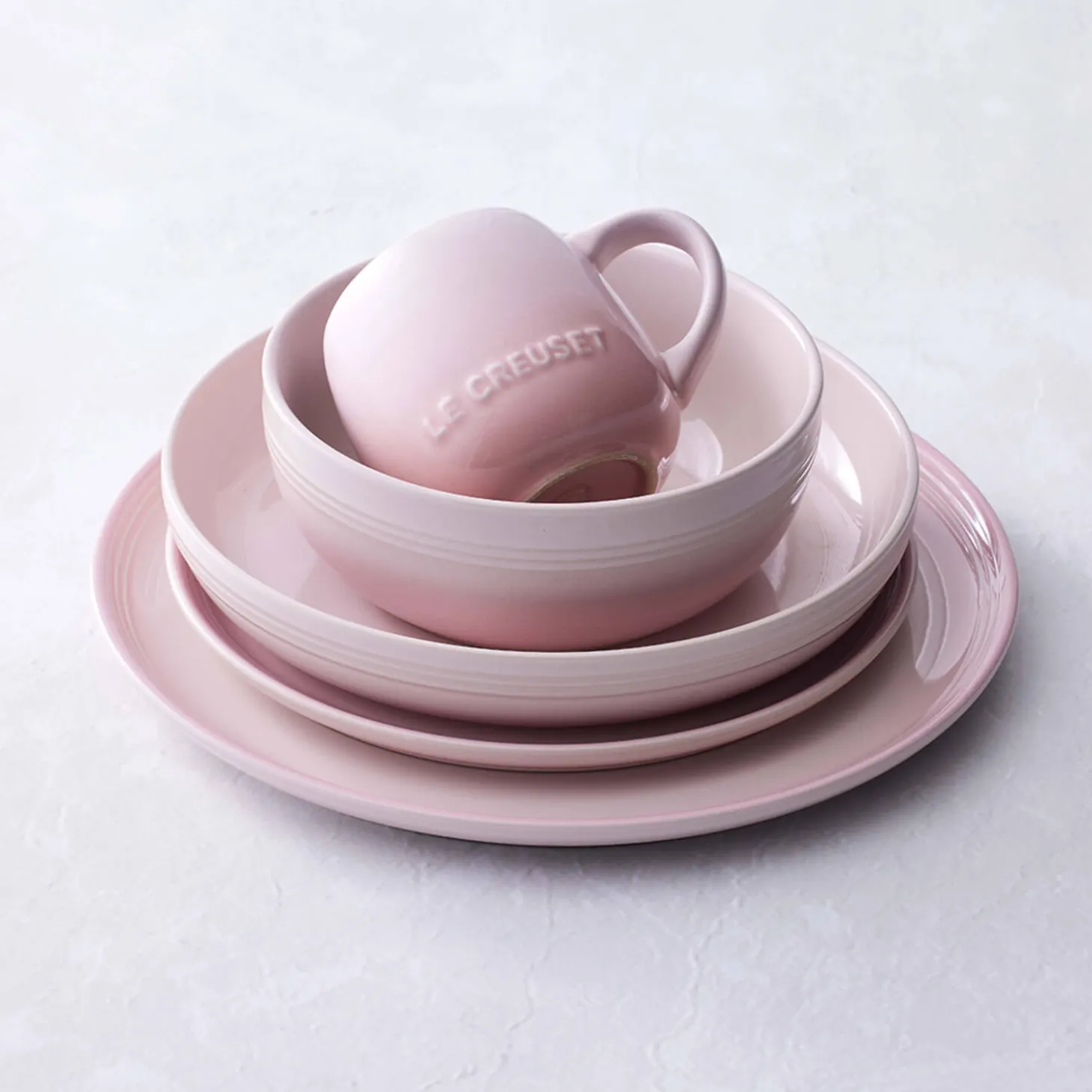 Le Creuset 16cm Stoneware Coupe Cereal Bowl - Shell Pink