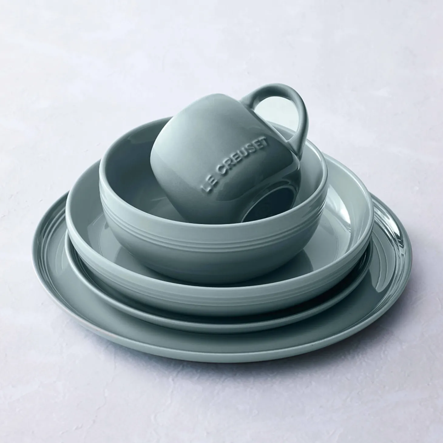 Le Creuset 16cm Stoneware Coupe Cereal Bowl - Sea Salt