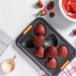 Le Creuset 6-Cup Non-Stick Tiered Heart Muffin Tray