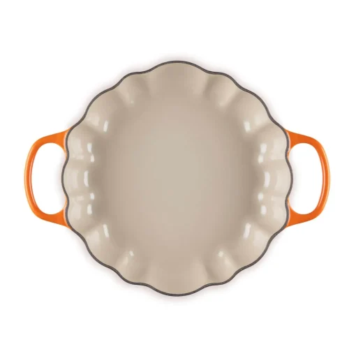 Le Creuset Halloween Signature Cast Iron 28cm Pumpkin Shallow Casserole - Volcanic