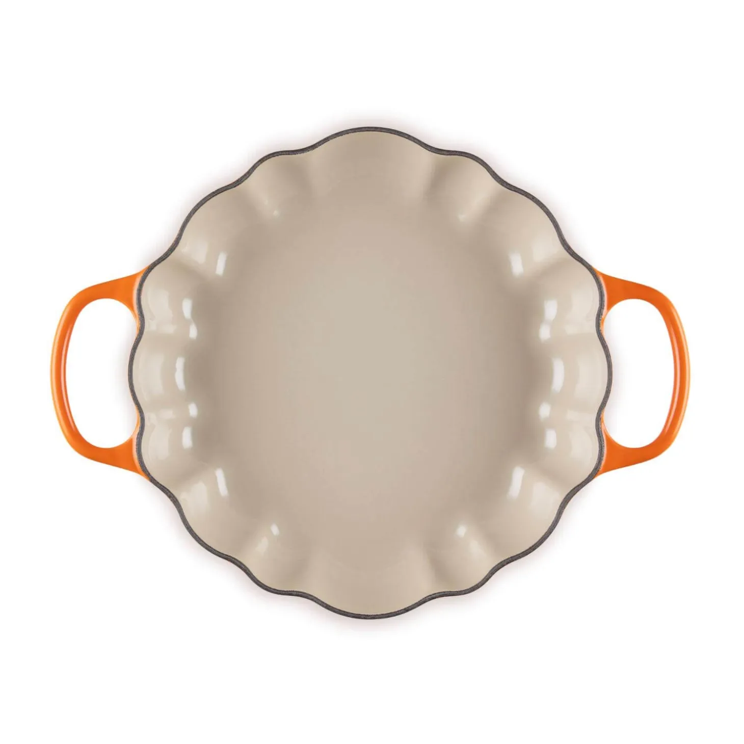 Le Creuset Halloween Signature Cast Iron 28cm Pumpkin Shallow Casserole - Volcanic