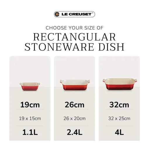 Le Creuset Heritage Stoneware 26cm Rectangular Dish - Sea Salt