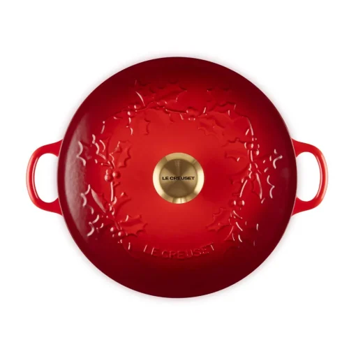 Le Creuset Holly Signature Cast Iron 26cm Soup Pot - Cerise