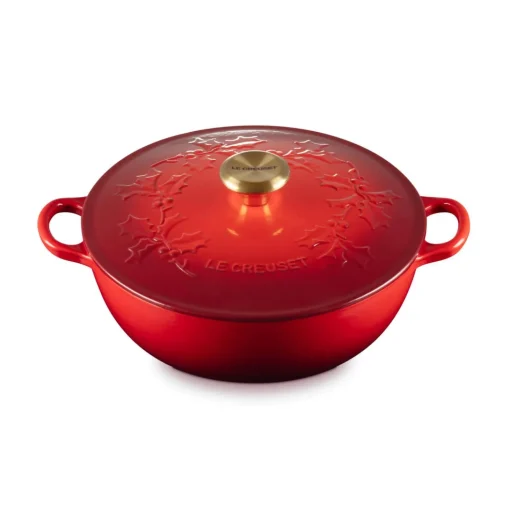 Le Creuset Holly Signature Cast Iron 26cm Soup Pot - Cerise