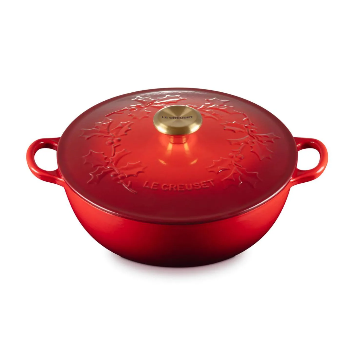 Le Creuset Holly Signature Cast Iron 26cm Soup Pot - Cerise