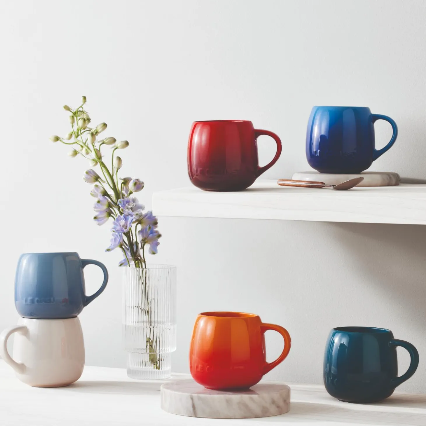 Le Creuset 320ml Stoneware Coupe Sphere Mug - Chambray