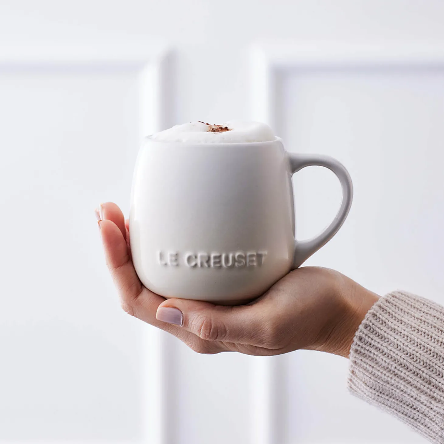 Le Creuset 320ml Stoneware Coupe Sphere Mug - Meringue