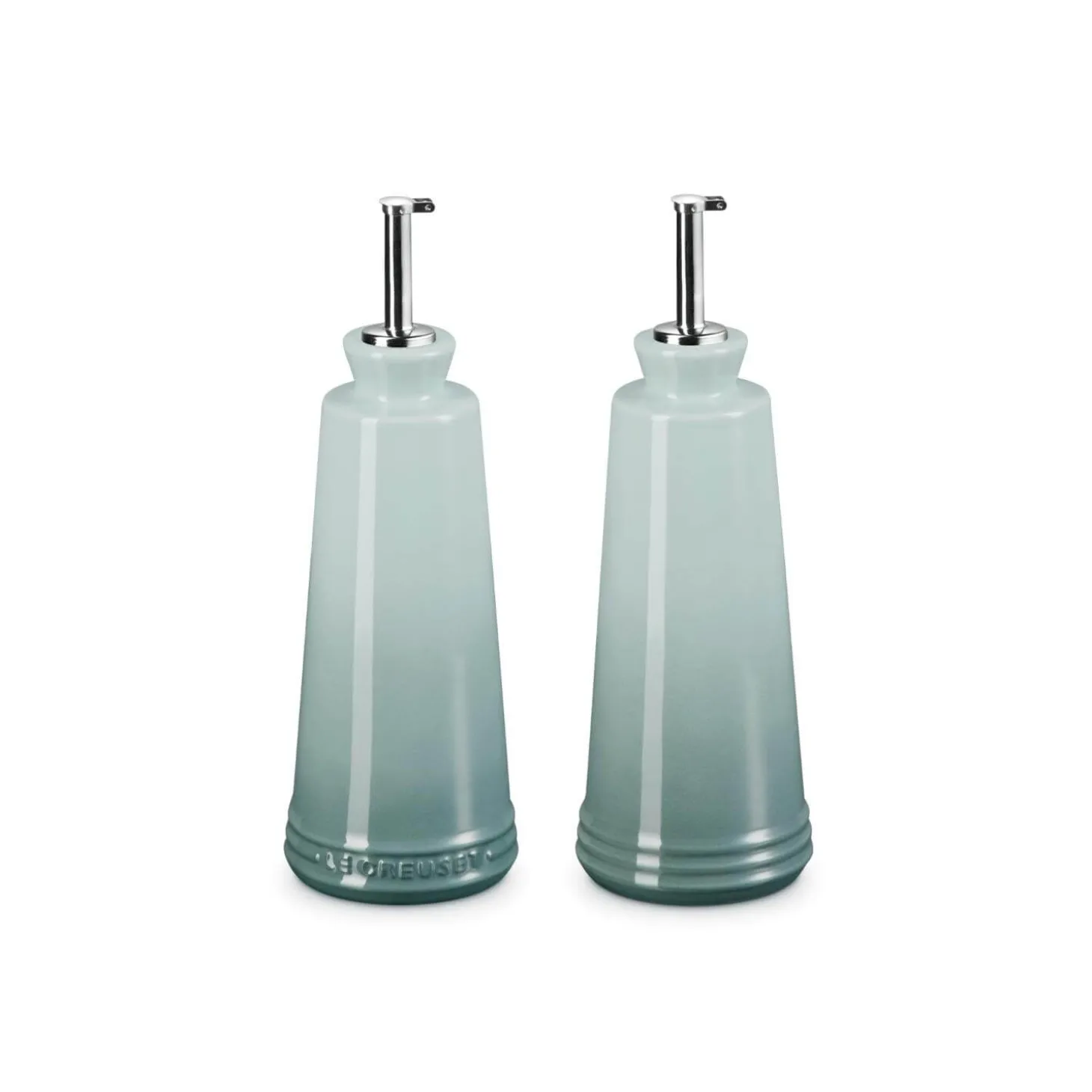 Le Creuset 300ml Stoneware Oil & Vinegar Set - Sea Salt