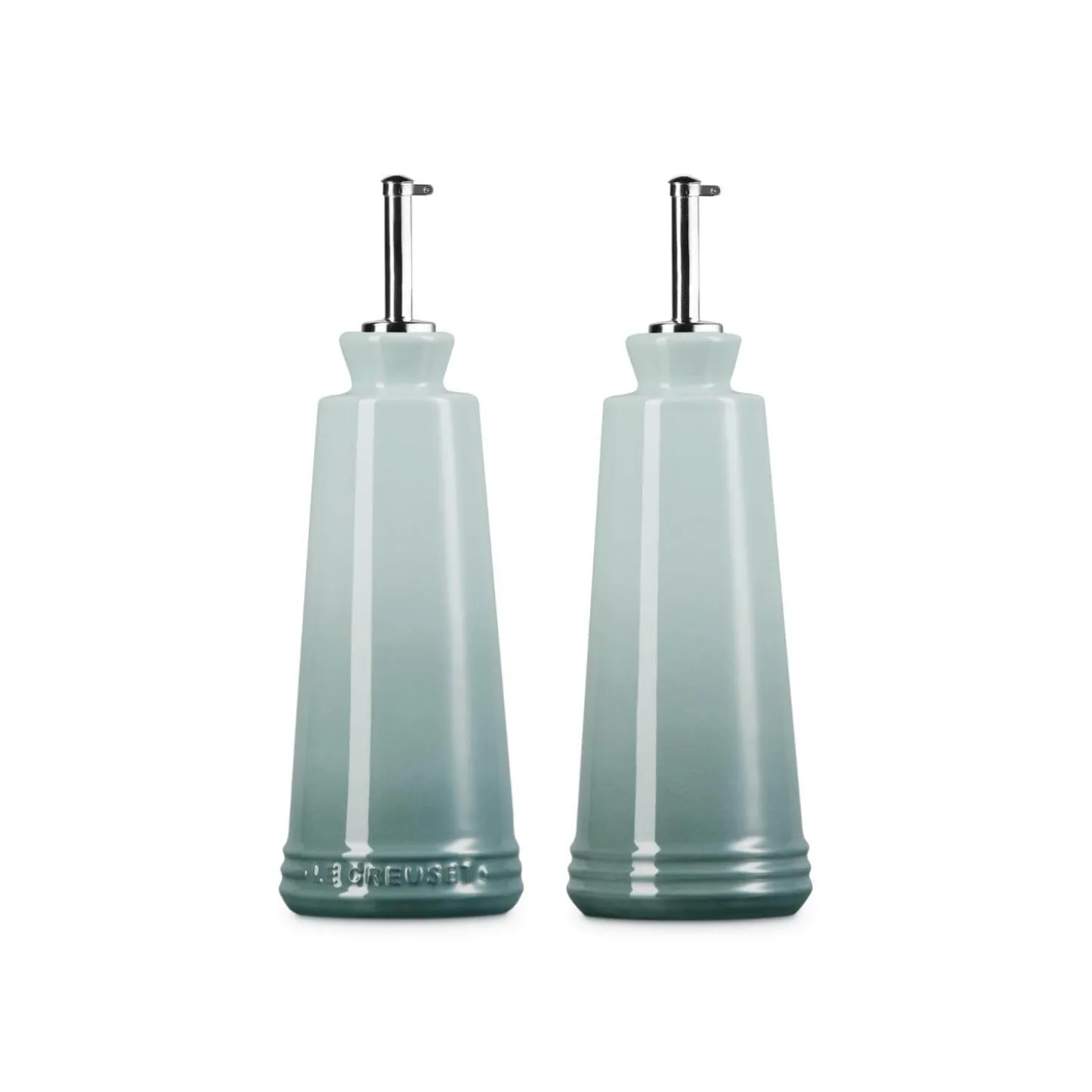 Le Creuset 300ml Stoneware Oil & Vinegar Set - Sea Salt