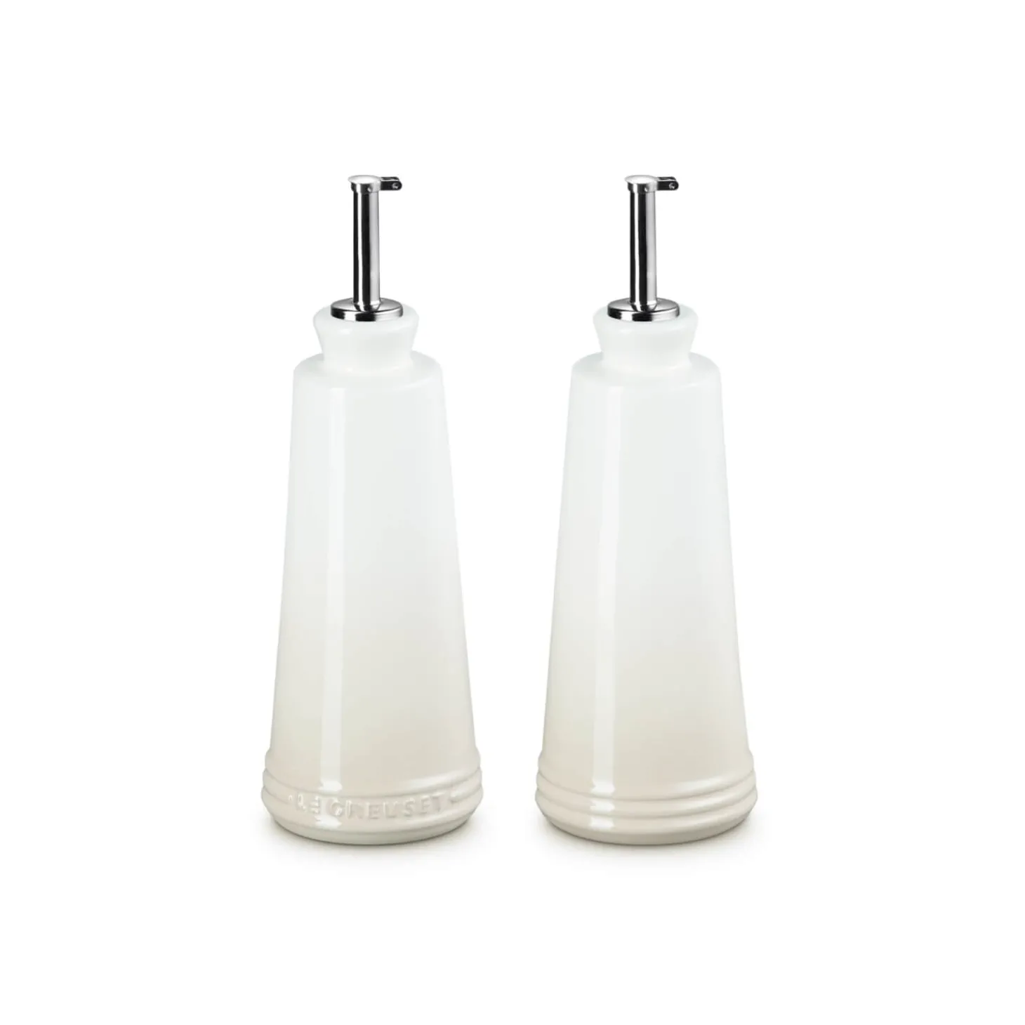 Le Creuset 300ml Stoneware Oil & Vinegar Set - Meringue