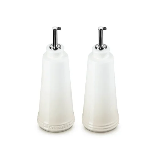 Le Creuset 300ml Stoneware Oil & Vinegar Set - Meringue
