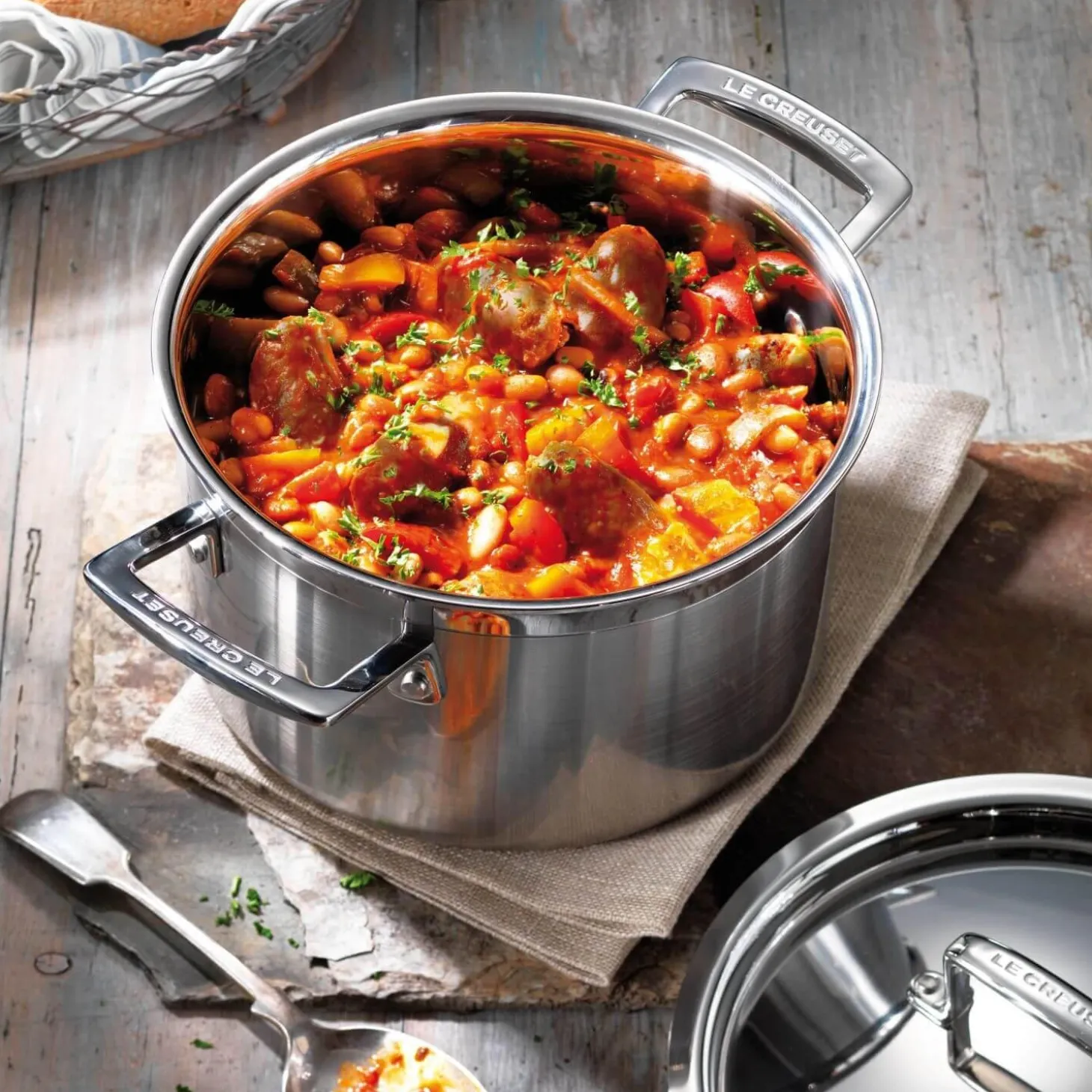 Le Creuset 3-Ply Stainless Steel Deep Casserole - 20cm
