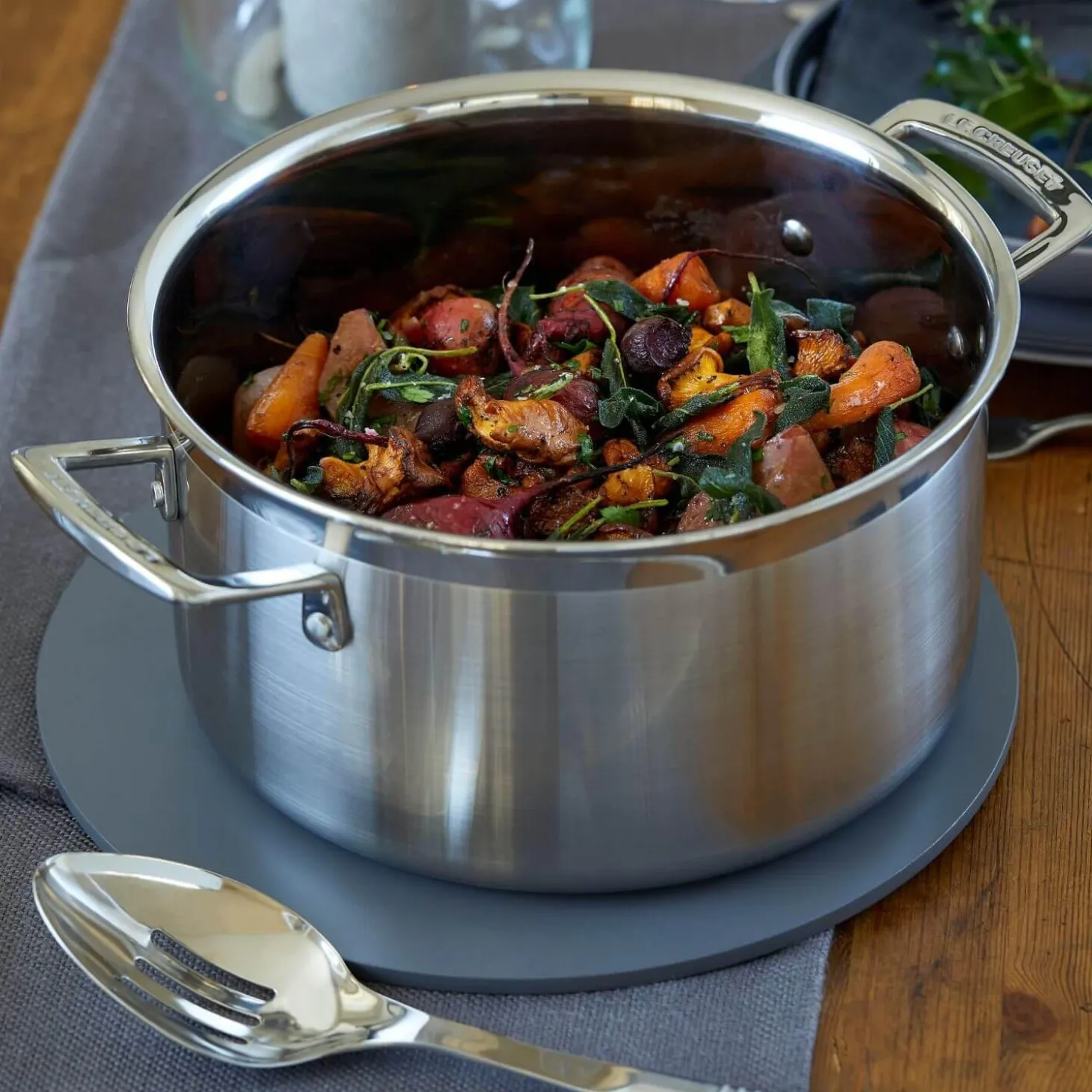Le Creuset 3-Ply Stainless Steel Deep Casserole - 20cm