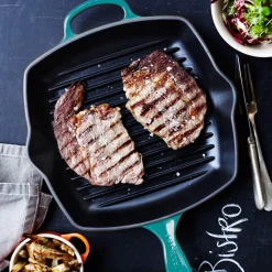 Le Creuset Signature Cast Iron 26cm Square Grillit - Teal