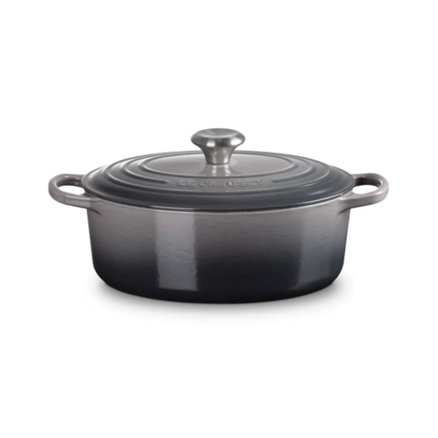 Le Creuset Signature Cast Iron 27cm Oval Casserole - Flint
