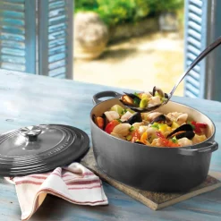 Le Creuset Signature Cast Iron 27cm Oval Casserole - Flint