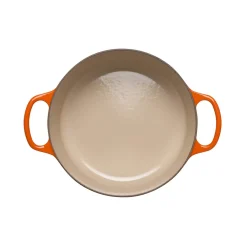 Le Creuset Signature Cast Iron 3 Piece Casserole & Heritage Stoneware Oven Dish Set - Volcanic