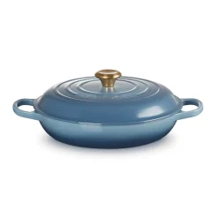 Le Creuset Signature Cast Iron 30cm Shallow Round Casserole - Chambray