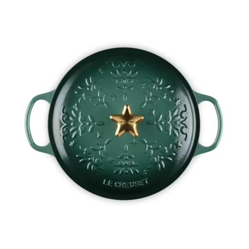 Le Creuset Signature  Cast Iron 24cm Christmas Noel Casserole - Artichaut