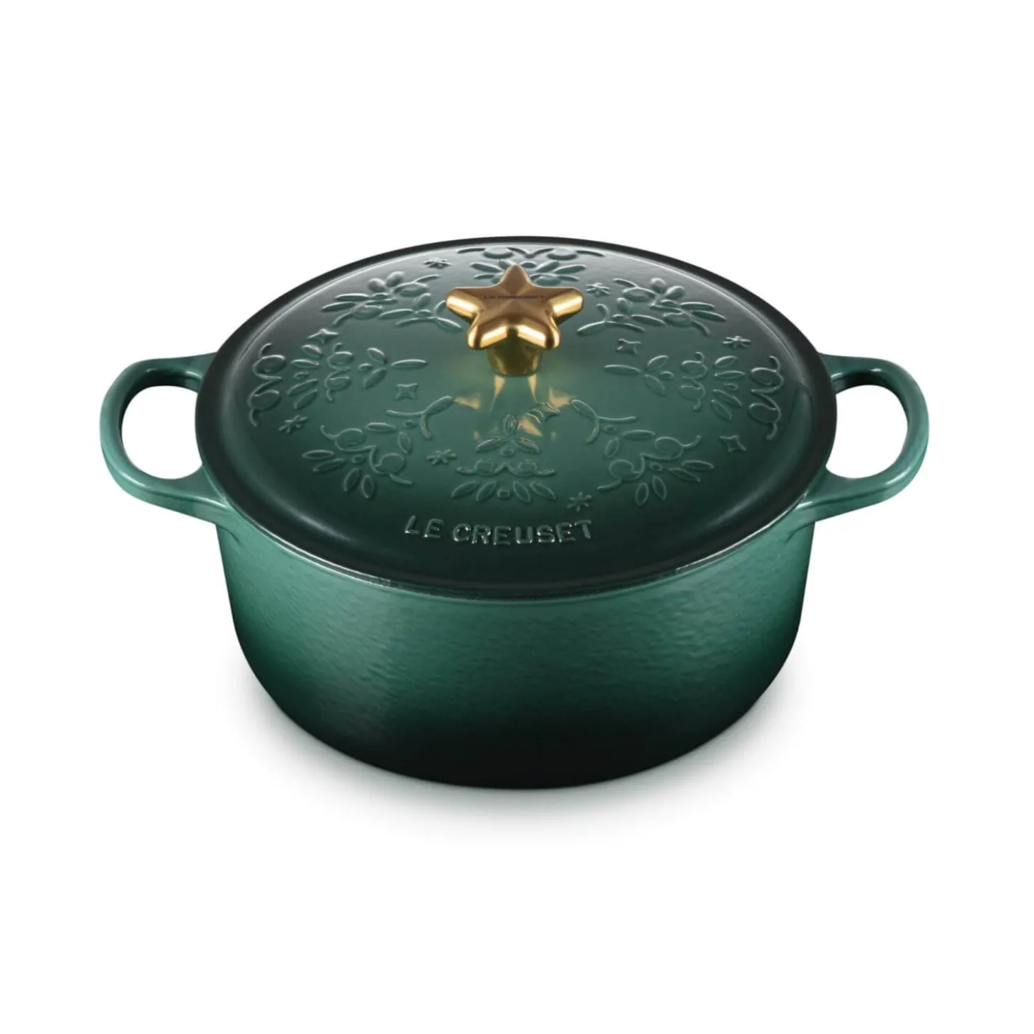 Le Creuset Signature  Cast Iron 24cm Christmas Noel Casserole - Artichaut