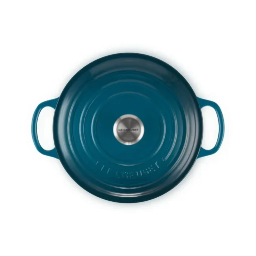 Le Creuset Signature Cast Iron 26cm Round Casserole - Deep Teal