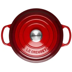 Le Creuset Signature Cast Iron 24cm Round Casserole - Cerise