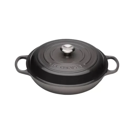 Le Creuset Signature Cast Iron 30cm Shallow Casserole - Flint