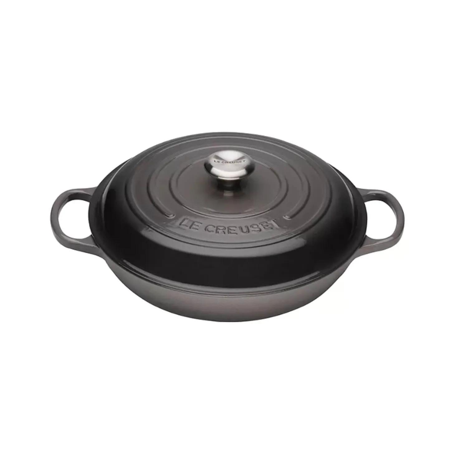 Le Creuset Signature Cast Iron 30cm Shallow Casserole - Flint