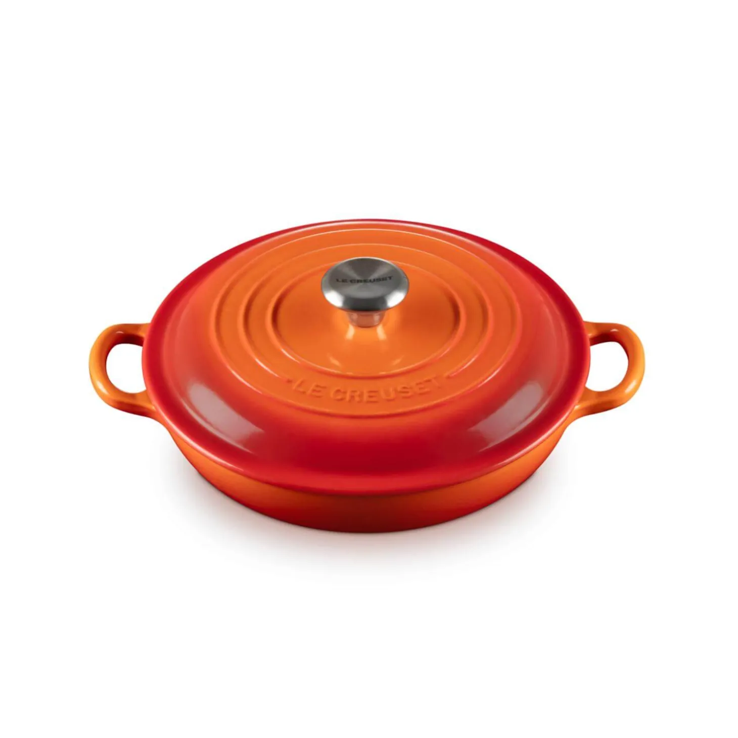 Le Creuset Signature Cast Iron 22cm Shallow Casserole - Volcanic