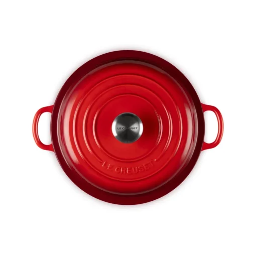 Le Creuset Signature Cast Iron 22cm Shallow Casserole - Cerise