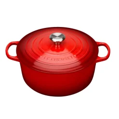 Le Creuset Signature Cast Iron 22cm Round Casserole - Cerise