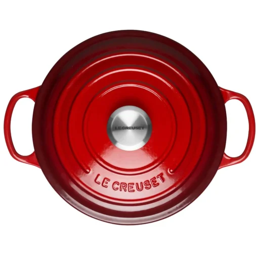 Le Creuset Signature Cast Iron 22cm Round Casserole - Cerise